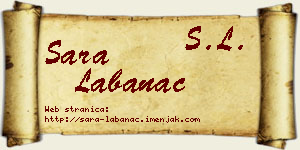 Sara Labanac vizit kartica